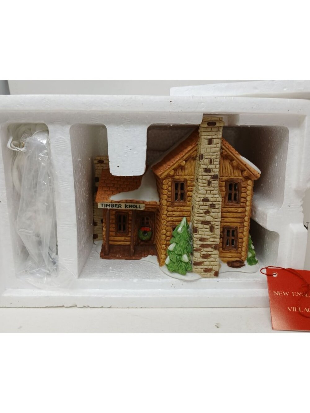 Dept 56 Timber Knoll Log Cabin New England Village Lit House W/Box VTG 1987 #GST - Picture 2 of 13